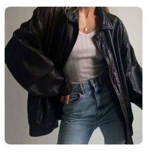 Thread Needle Leather Jacket